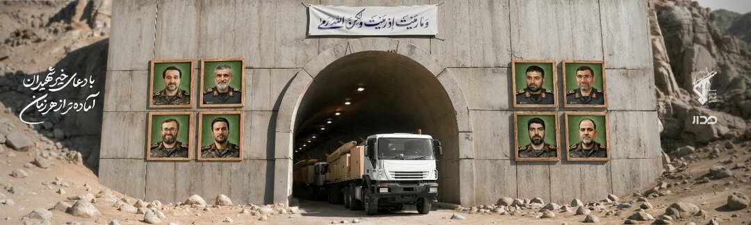 تصویر معنادار هوافضای سپاه؛ خروج کامیون های حامل موشک از تونل | عکس